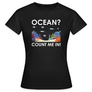 Ocean Zooologist Marine Biologist Marine Marine Biology - Women's T-Shirt - black - Front - AI Model Female 172 dark (172cm)