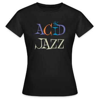 Vintage 60s Acid Jazz Music - Frauen T-Shirt - Schwarz - Vorne - AI Model Female 172 dark (172cm)