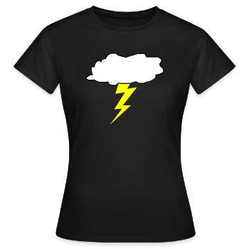 thunder - Women's T-Shirt - black - Front - AI Model Female 172 dark (172cm)