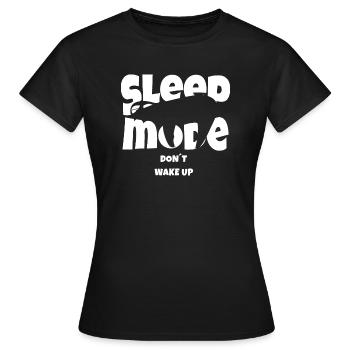 Drôle de sloth design mode veille - T-shirt Femme - noir - Devant - AI Model Female 172 dark (172cm)
