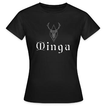 Minga - Frauen T-Shirt - Schwarz - Vorne - AI Model Female 172 dark (172cm)