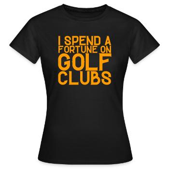 Je dépense une fortune en clubs de golf 4 - T-shirt Femme - noir - Devant - AI Model Female 172 dark (172cm)