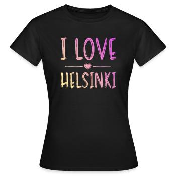 J’aime Helsinki - T-shirt Femme - noir - Devant - AI Model Female 172 dark (172cm)