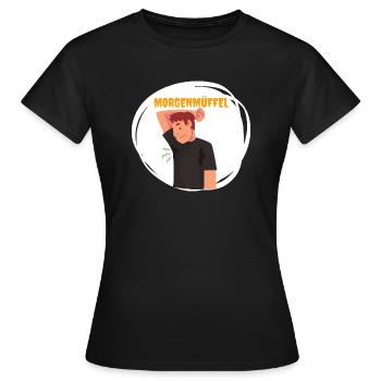 Morgenmüffel - Frauen T-Shirt - Schwarz - Vorne - AI Model Female 172 dark (172cm)