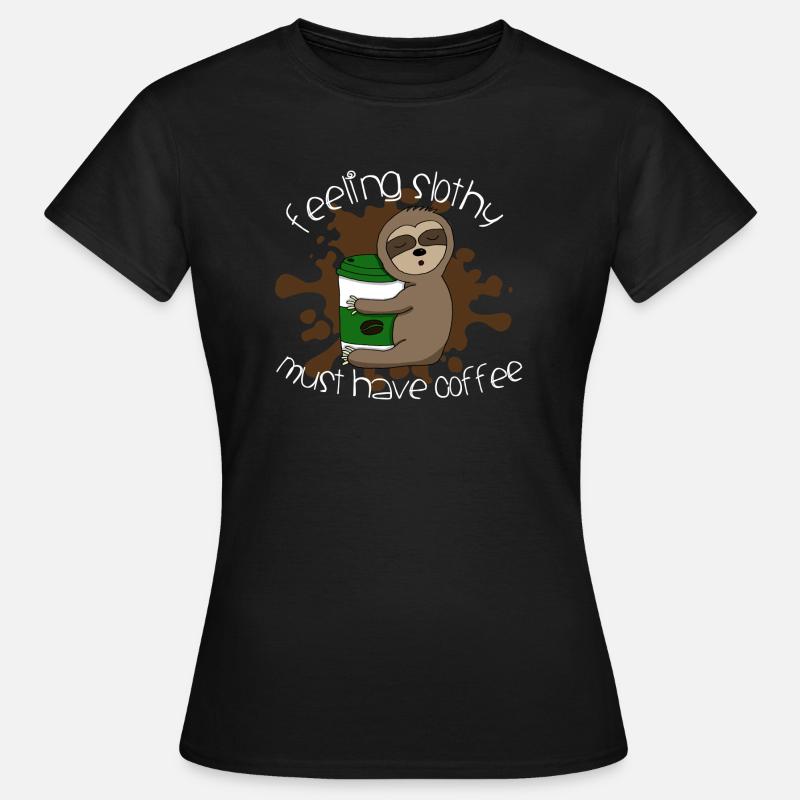 Coffee Sloth - Women's T-Shirt - black