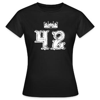 42 Couronne numérique - T-shirt Femme - noir - Devant - AI Model Female 172 dark (172cm)