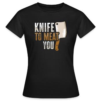Butcher Butcher Butcher Butcher’s Gift - T-shirt Femme - noir - Devant - AI Model Female 172 dark (172cm)