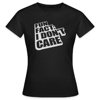 Je me fiche des faits - T-shirt Femme - noir - Devant - AI Model Female 172 dark (172cm)