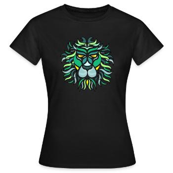Wilder Löwe - Frauen T-Shirt - Schwarz - Vorne - AI Model Female 172 dark (172cm)