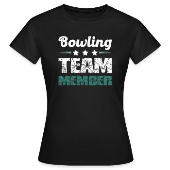 Bowling Team - Women's T-Shirt - black - Front - AI Model Female 172 dark (172cm)