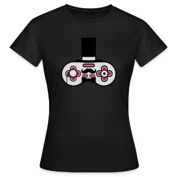 Messieurs vieux contrôleur rétro - T-shirt Femme - noir - Devant - AI Model Female 172 dark (172cm)