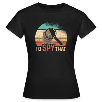 Espion détective privé enquêteur Détective Cadeau - T-shirt Femme - noir - Devant - AI Model Female 172 dark (172cm)