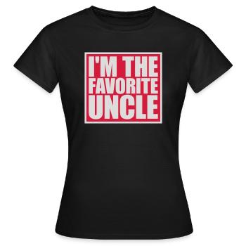 at The Favorite Uncle - Women's T-Shirt - black - Front - AI Model Female 172 dark (172cm)