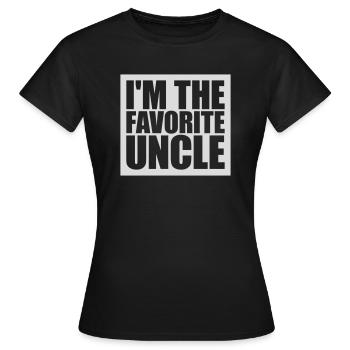 at The Favorite Uncle - Women's T-Shirt - black - Front - AI Model Female 172 dark (172cm)