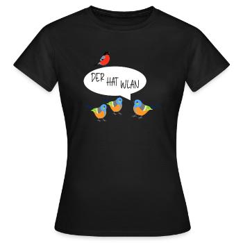 lustiges wlan - Frauen T-Shirt - Schwarz - Vorne - AI Model Female 172 dark (172cm)