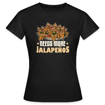 Mexican Nachos Jalapenos Cheese Mexico cuisine - Frauen T-Shirt - Schwarz - Vorne - AI Model Female 172 dark (172cm)