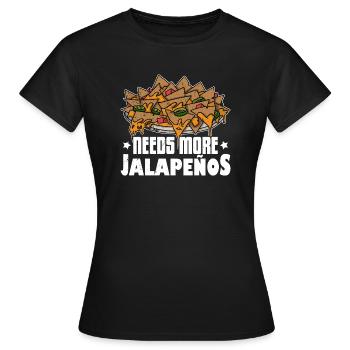 Mexican Nachos Jalapenos Cheese Mexico cuisine - Frauen T-Shirt - Schwarz - Vorne - AI Model Female 172 dark (172cm)