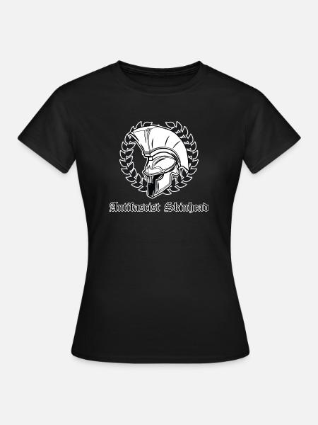 Antyfaszystowski skinhead - Koszulka damska - czarny