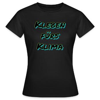 Kleben fürs Klima - Frauen T-Shirt - Schwarz - Vorne - AI Model Female 172 dark (172cm)