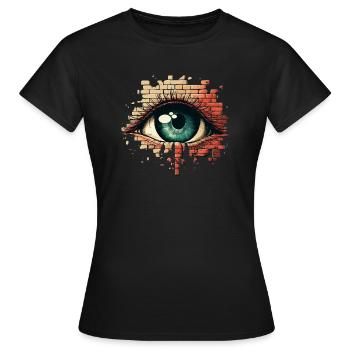 Mur de yeux - T-shirt Femme - noir - Devant - AI Model Female 172 dark (172cm)