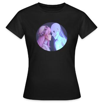 GOTHIC LOVE - T-shirt Femme - noir - Devant - AI Model Female 172 dark (172cm)