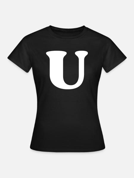 Lettre u - T-shirt Femme - noir