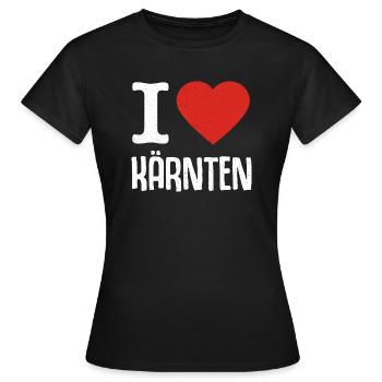 J’aime Carinthie Autriche Autriche - T-shirt Femme - noir - Devant - AI Model Female 172 dark (172cm)