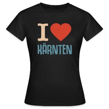 J’aime Carinthie Autriche Autriche - T-shirt Femme - noir - Devant - AI Model Female 172 dark (172cm)