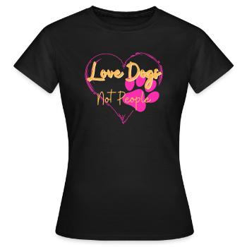 Chiens d’amour - T-shirt Femme - noir - Devant - AI Model Female 172 dark (172cm)