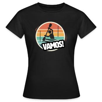 Vamos canoë kayak slalom rétro - T-shirt Femme - noir - Devant - AI Model Female 172 dark (172cm)