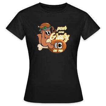 Thanksgiving en sauce - T-shirt Femme - noir - Devant - AI Model Female 172 dark (172cm)