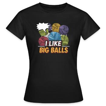 Funny inspiration for knitting fans - Women's T-Shirt - black - Front - AI Model Female 172 dark (172cm)