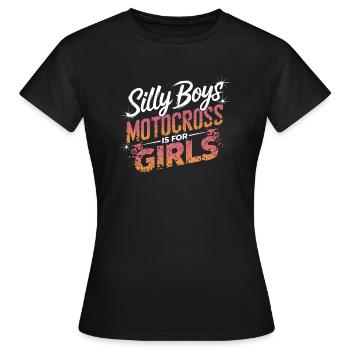 Motocross: Powerfrauen im Gelände - Frauen T-Shirt - Schwarz - Vorne - AI Model Female 172 dark (172cm)