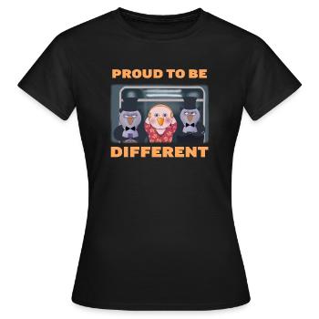 Fier d’être différent - T-shirt Femme - noir - Devant - AI Model Female 172 dark (172cm)