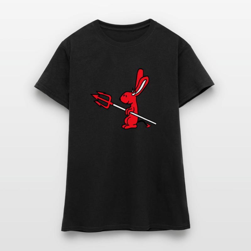 Bunny Devil Demon Evil Satan Hell Trident Costume Women's T-Shirt