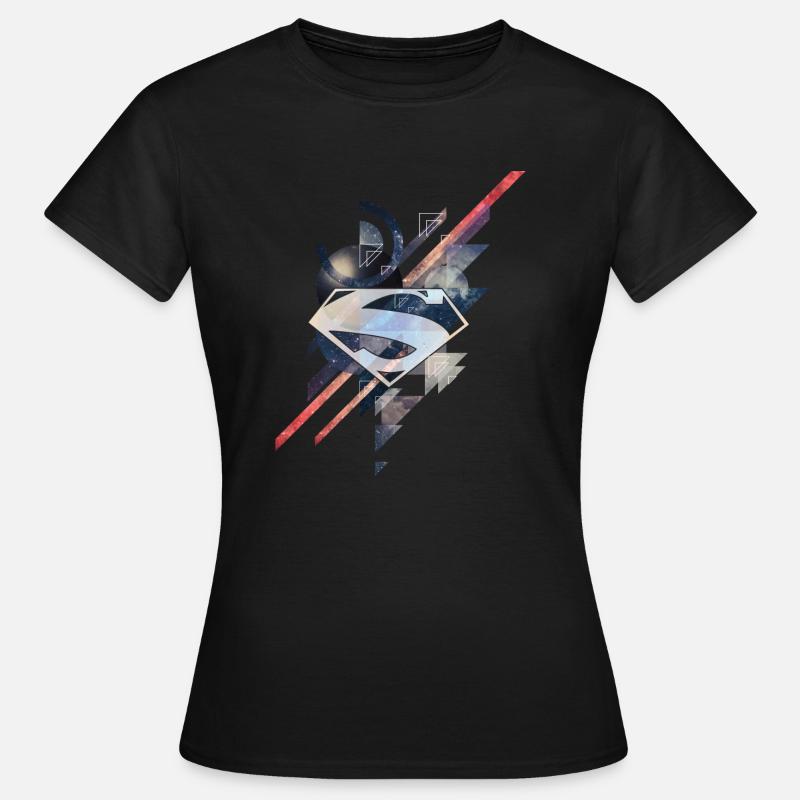 Superman Logo Galaxy - Women's T-Shirt - black