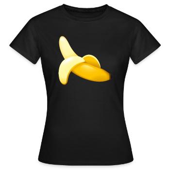 Smiley Banana - Frauen T-Shirt - Schwarz - Vorne - AI Model Female 172 dark (172cm)