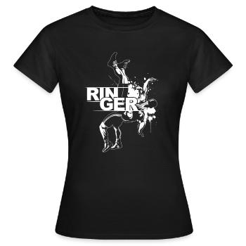 lutteur - T-shirt Femme - noir - Devant - AI Model Female 172 dark (172cm)