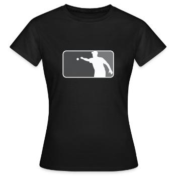 Pétanque Boule Boccia Petanca Major League Style - T-shirt Femme - noir - Devant - AI Model Female 172 dark (172cm)
