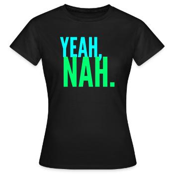 ja nein, Teenager Meme, sarkastisches Zitat - Frauen T-Shirt - Schwarz - Vorne - AI Model Female 172 dark (172cm)