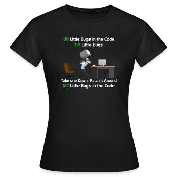 Programmeurs - T-shirt Femme - noir - Devant - AI Model Female 172 dark (172cm)