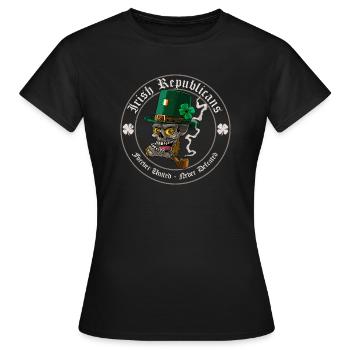 Irische Republikaner Zitat Grafik Bestseller - Frauen T-Shirt - Schwarz - Vorne - AI Model Female 172 dark (172cm)