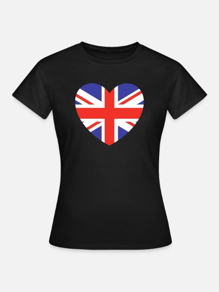 British Heart Flag - Women's T-Shirt - black