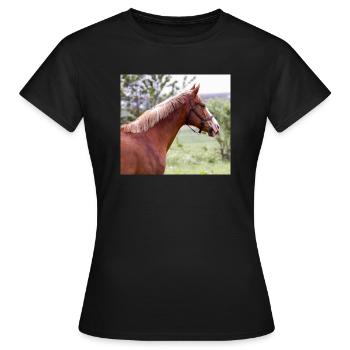 Cheval. Cheval. - T-shirt Femme - noir - Devant - AI Model Female 172 dark (172cm)