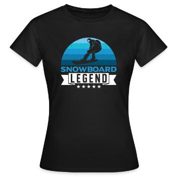 Snowboarder Snowboarden Snowboard - Frauen T-Shirt - Schwarz - Vorne - AI Model Female 172 dark (172cm)