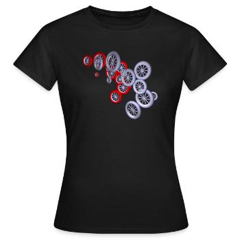 Roues - T-shirt Femme - noir - Devant - AI Model Female 172 dark (172cm)