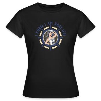 Seglen Segelboot Segler - Frauen T-Shirt - Schwarz - Vorne - AI Model Female 172 dark (172cm)