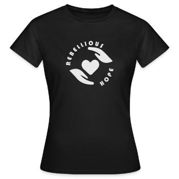 Bowelbabe Fun - REBELLIOUS HOPE - Women's T-Shirt - black - Front - AI Model Female 172 dark (172cm)
