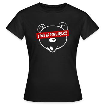 L’amour est pour les perdants - T-shirt Femme - noir - Devant - AI Model Female 172 dark (172cm)