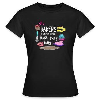 Boulangerie Baker Boulangerie Boulangerie Gâteau de confiserie - T-shirt Femme - noir - Devant - AI Model Female 172 dark (172cm)